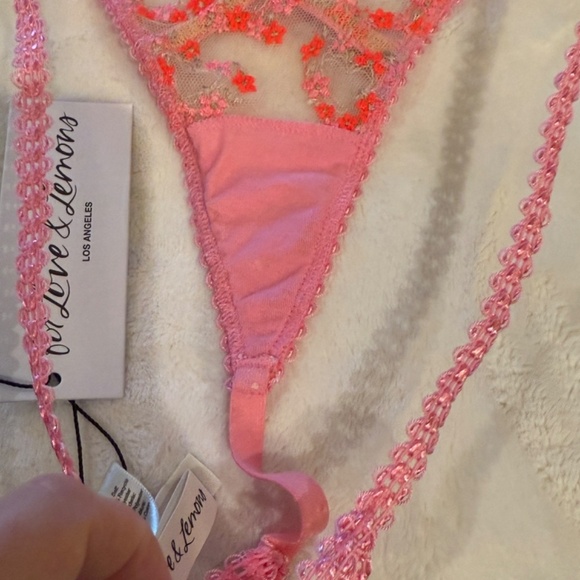 New! For Love and Lemons Love Bouquet Floral thong Panty 31339 - Picture 12 of 15